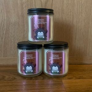 BATH & BODY WORKS Sweater Weather Candle Set of 3